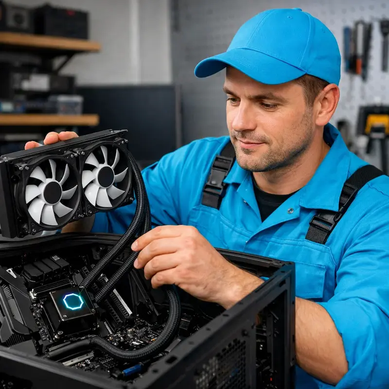Установка водяного охлаждения на компьютер в Ставрополе
