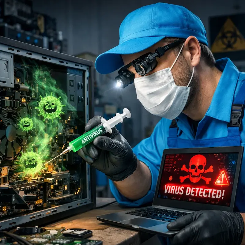 Лечение компьютера от вирусов в Ставрополе на дому