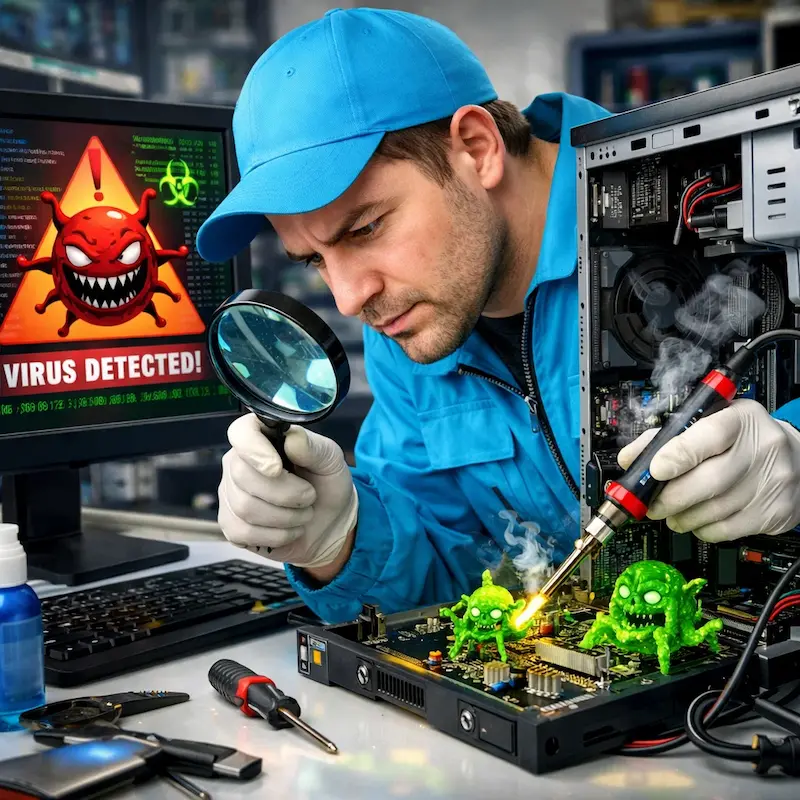 Вылечить компьютерный вирус в Ставрополе